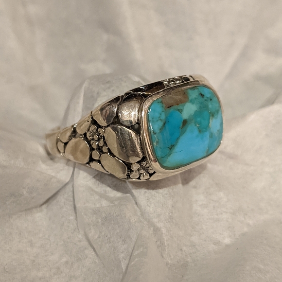 Kingman Turquoise .925 Silver Ring, size 8.5 - Picture 16 of 16